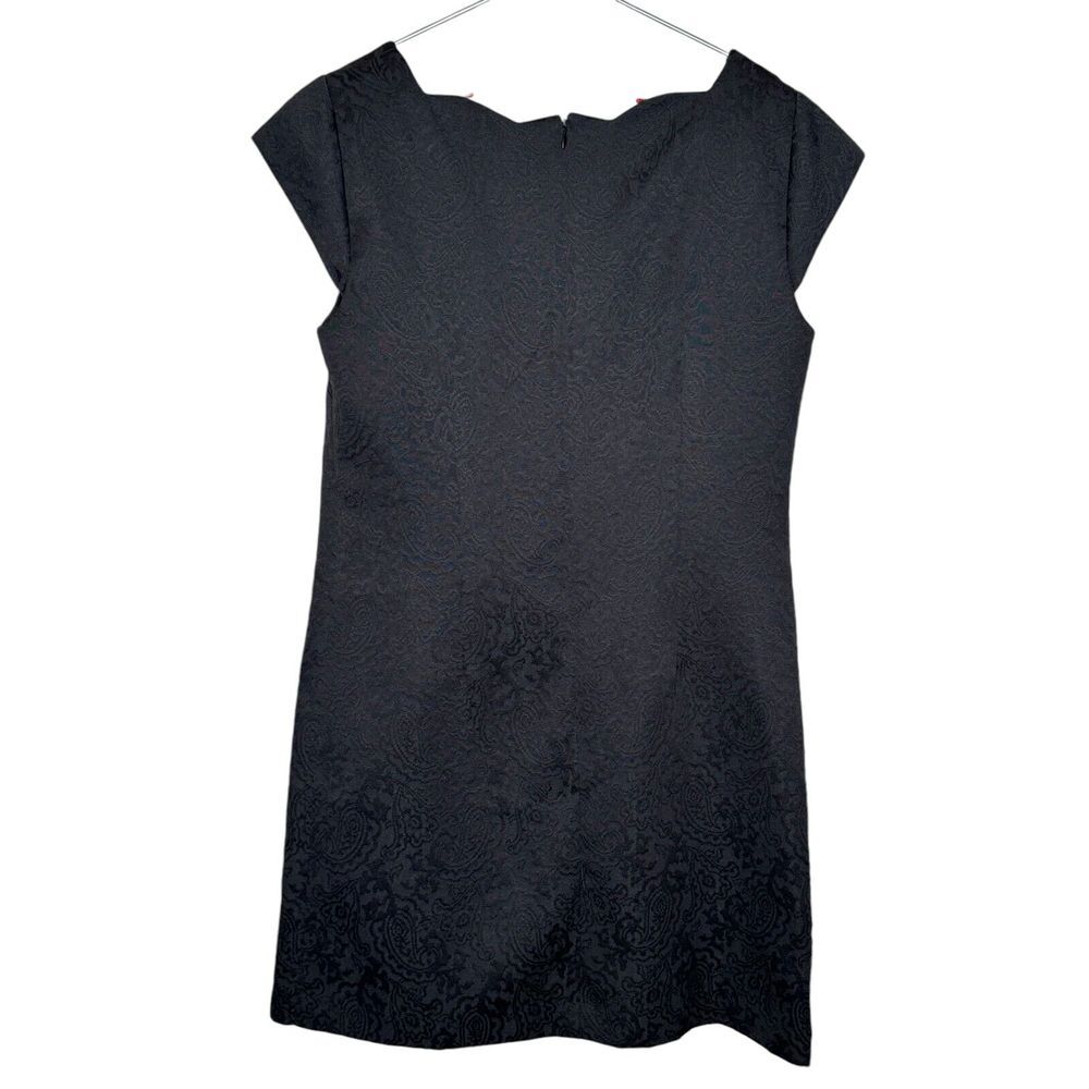 Liz Claiborne Women's Dress Overall Cap Sleeves Scalloped Neckline Pockets Sz.10 - Picture 6 of 9